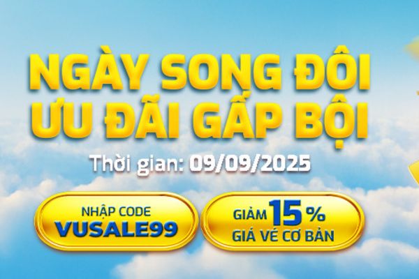 Ngày Song Đôi ưu đãi siêu hấp dẫn cùng Vietravel Airlines