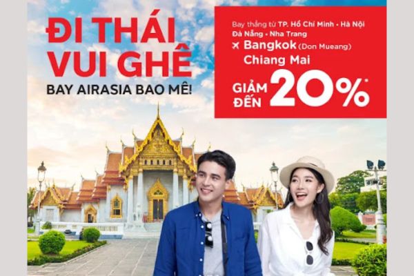 Nhận ngay khuyến mãi 20% – 25% giá vé từ Air Asia