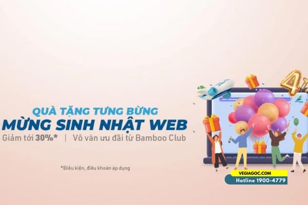 Quà tặng tưng bừng mừng sinh nhật web cùng Bamboo Airways
