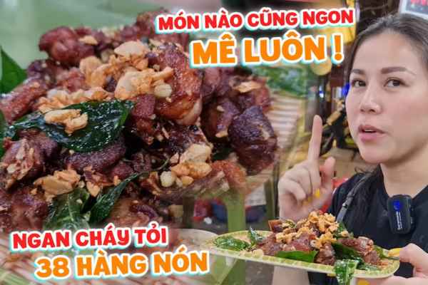 Quán ngan cháy tỏi ẩm thực Hà Nội
