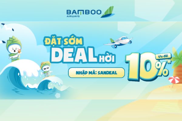 Săn Deal Hời Giảm 10% Giá Vé tại Bamboo Airways