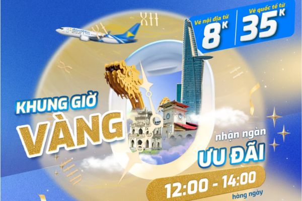 Săn khung giờ v&agrave;ng, mở lối h&agrave;nh tr&igrave;nh tiết kiệm c&ugrave;ng Vietravel Airlines