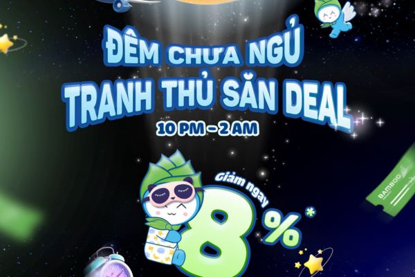 Săn vé đêm Bamboo Airways bay nội địa giá ưu đãi 8%