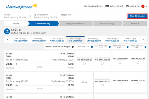 Săn V&eacute; Gi&aacute; Hời Từ Khuyến Mại Ng&agrave;y Song Đ&ocirc;i 07/07 Của Vietravel Airlines