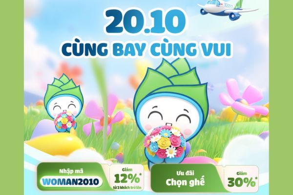 Chào mừng 20-10: Săn vé khuyến mãi cực chất cùng Bamboo Airways