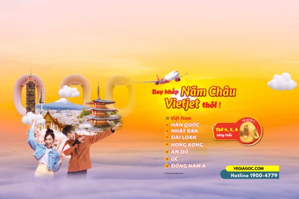 Săn Vé Máy Bay Giá Rẻ Bay Quốc Tế 0 Đồng Của Vietjet Air