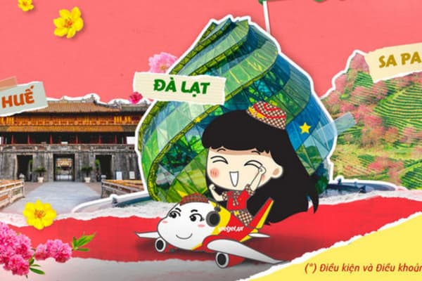Săn vé máy bay giá rẻ năm mới cùng Vietjet đi Đà Lạt chỉ từ 9K