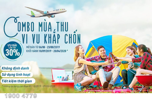 Săn vé máy bay giá rẻ tháng 2 Bamboo Airways