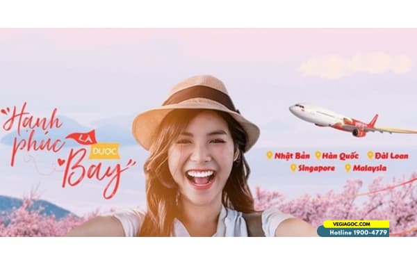 Săn vé máy bay giá rẻ Vietjet đi Đông Nam Á chỉ từ 489K
