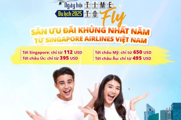 Săn vé Singapore Airlines giá cực sốc tại Ngày hội du lịch 2025