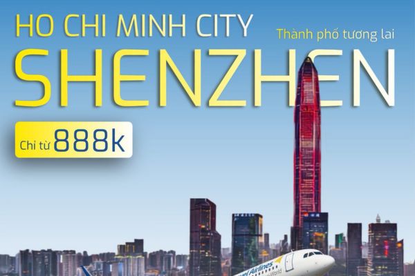 Săn Vé Vietravel Airlines TPHCM – Thâm Quyến Chỉ 888.000đ/Lượt