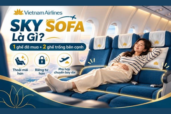 Sky Sofa Vietnam Airlines: Gi&aacute; v&eacute; v&agrave; th&ocirc;ng tin cần biết trước khi mua