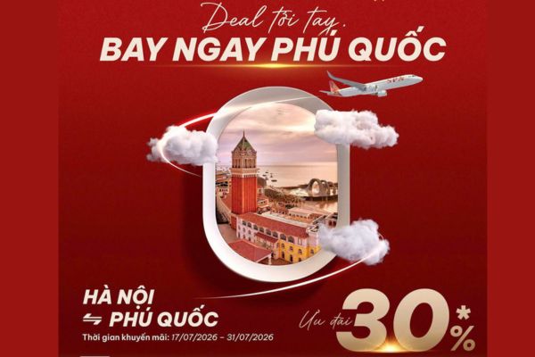 Săn v&eacute; H&agrave; Nội đi Ph&uacute; Quốc giảm đến 30% c&ugrave;ng Sun PhuQuoc Airways