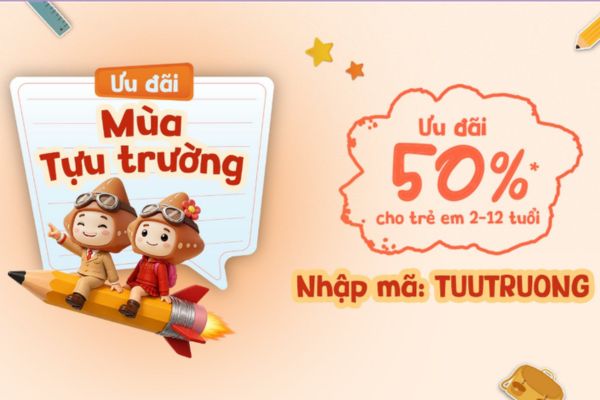 Sun PhuQuoc Airways tung ưu đ&atilde;i 50% v&eacute; trẻ em tr&ecirc;n c&aacute;c chặng bay nội địa