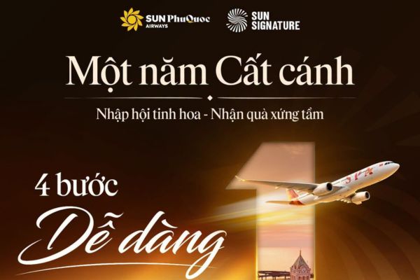 Sun PhuQuoc Airways ưu đ&atilde;i đến 25% mừng một năm cất c&aacute;nh
