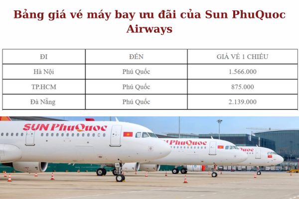 Sun PhuQuoc Airways ưu đãi vé máy bay độc quyền mỗi Chủ Nhật