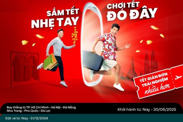 Tết này vi vu cùng Air Asia – Giá vé chỉ từ 1.299.000đ/lượt