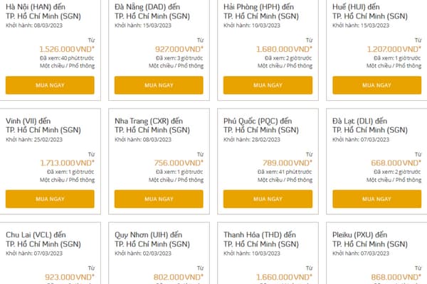 Thứ 5 rực rỡ Vietnam Airlines khuyến mãi vé máy bay chỉ 109k
