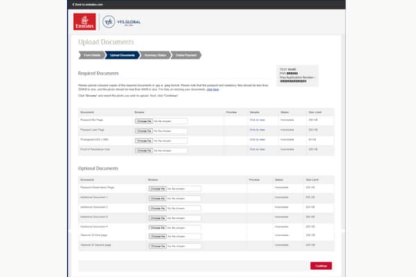 Thủ tục xin visa UAE online