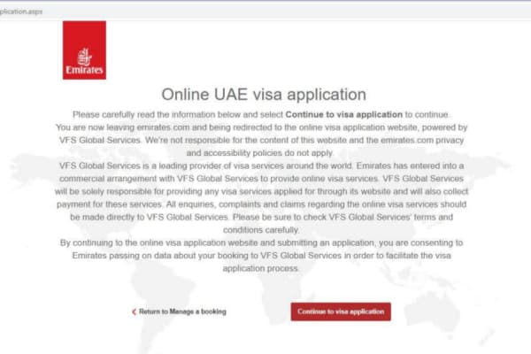 Thủ tục xin visa UAE online
