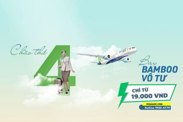 Bamboo Airways khuyến mãi chào thứ 4 giá vé chỉ từ 19.000 VND