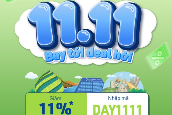 Ưu đãi đặc biệt Bamboo Airways ngày 11/11 săn vé ngay hôm nay