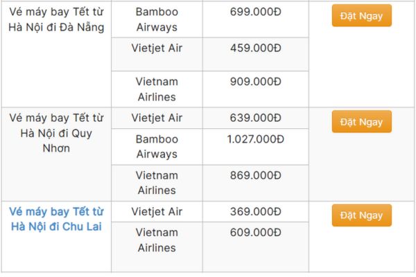 Ưu đãi đặc biệt Đặt vé máy bay mùng 7 Tết với giá cực sốc