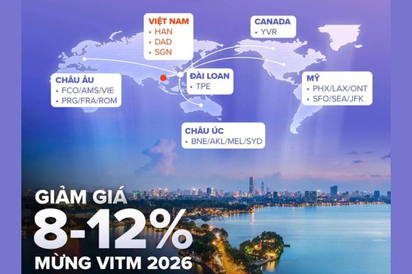 VITM 2026: Ưu đãi lớn từ China Airlines cho hành trình quốc tế