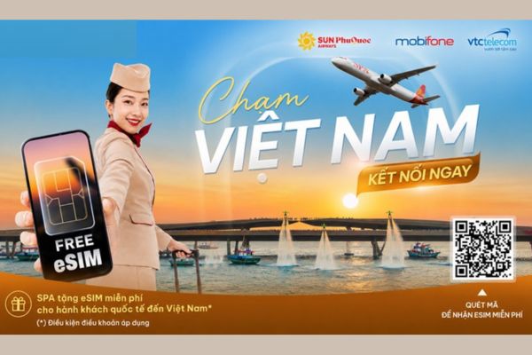 Ưu đ&atilde;i mới từ Sun PhuQuoc Airways: eSIM 0Đ cho kh&aacute;ch quốc tế
