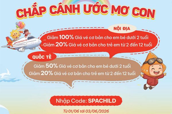 Ưu Đ&atilde;i Ng&agrave;y Quốc Tế Thiếu Nhi 1/6 C&ugrave;ng Sun PhuQuoc Airways
