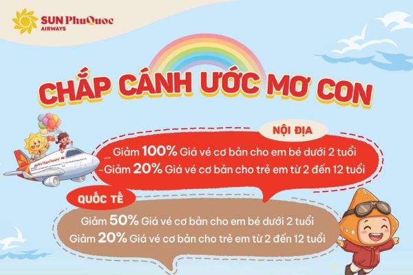 Ưu Đãi Ngày Quốc Tế Thiếu Nhi 1/6 Cùng Sun PhuQuoc Airways