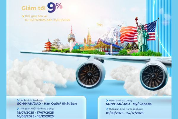 Ưu đãi quốc tế cùng Korean Air giảm ngay 9% vé máy bay