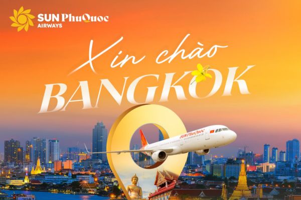 Ưu Đ&atilde;i 20% V&eacute; M&aacute;y Bay Ph&uacute; Quốc Bangkok C&ugrave;ng Sun PhuQuoc Airways