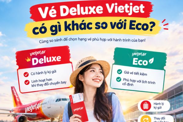 V&eacute; Deluxe Vietjet c&oacute; g&igrave; kh&aacute;c so với Eco?