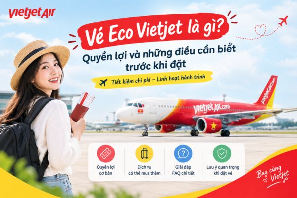 V&eacute; Eco Vietjet l&agrave; g&igrave;? Quyền lợi v&agrave; những điều cần biết trước khi đặt