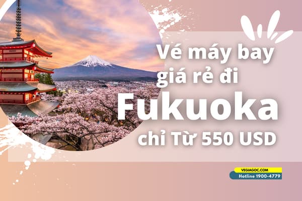 Vé máy bay đi Fukuoka (FUK) Nhật Bản giá rẻ chỉ từ 550 USD