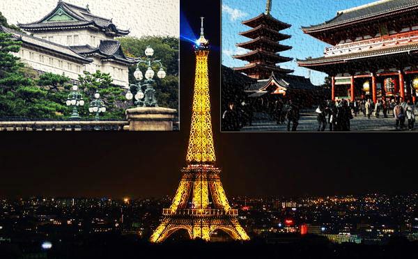 Vé máy bay đi Nhật Bản du ngoạn Eiffel Châu Á