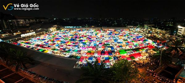 Săn vé máy bay đi Thái Lan du hí chợ đêm lớn nhất Bangkok
