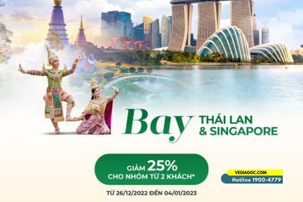Vé máy bay giá rẻ Bamboo Airways đi Thái Lan và Singapore