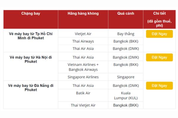 Lộ Diện Vé Máy Bay Giá Rẻ Đi Phuket Dành Cho Hội Yêu Du Lịch