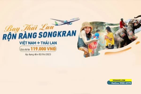 Vé máy bay giá rẻ đi Thái Lan cùng Bamboo Airways từ 119K