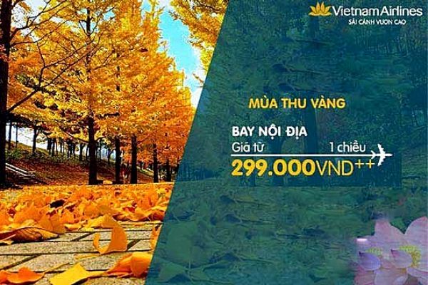 Vé máy bay giá rẻ tháng 10 Vietnam Airlines