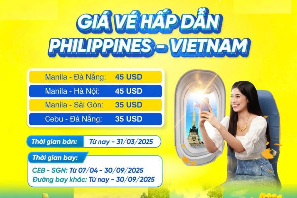 Vé máy bay Philippines Việt Nam siêu tiết kiệm 