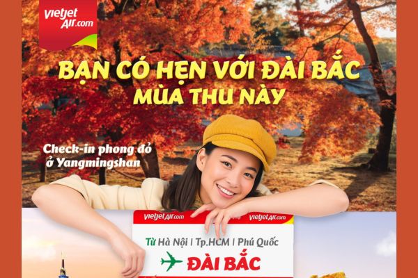 Vé máy bay Vietjet đi Đài Bắc mùa Thu khám phá xứ Đài rực rỡ lá vàng