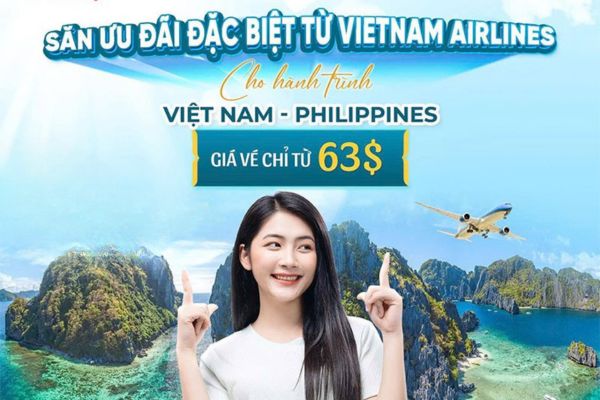 Vé máy bay Vietnam Airlines đi Philippines chỉ từ 63 USD
