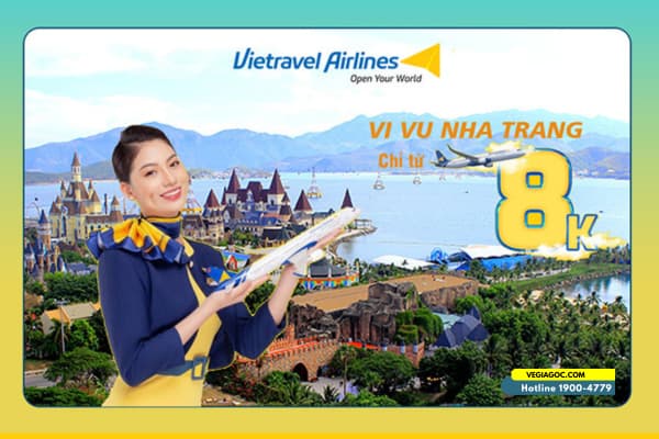 Vi vu Nha Trang vé máy bay giá rẻ cùng Vietravel Airlines từ 8.000đ