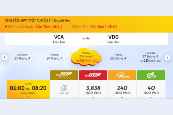 Vietjet Air khai thác đường bay Cần Thơ đi Vân Đồn ưu đãi từ 40K