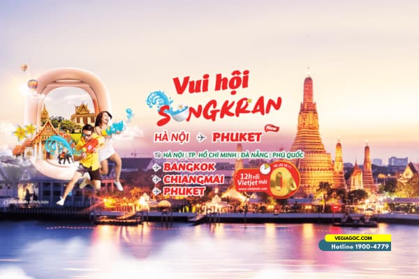 Vietjet Air khuyến mãi vé máy bay đi Thái Lan chỉ từ 56.000 VNĐ