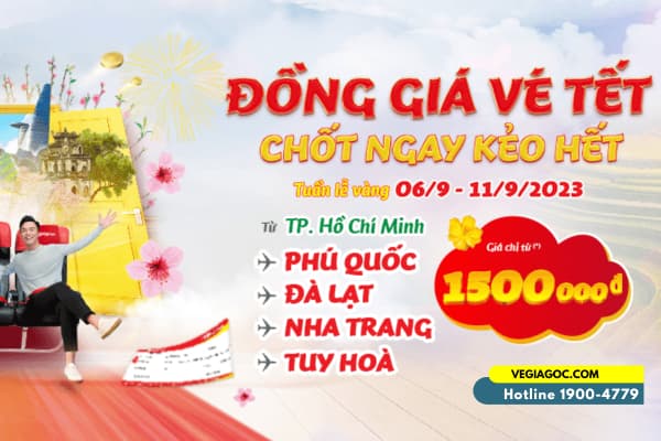 Vietjet Air Ưu Đãi Vé Máy Bay Tết Chỉ Từ 1 Triệu Đồng