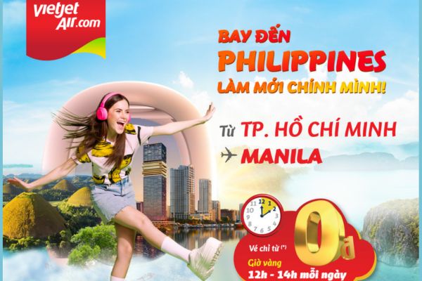 Vietjet chính thức khai thác đường bay thẳng TP.HCM – Manila từ 22/11